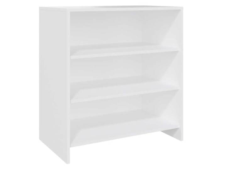 Kaorsrow Sideboard Weiß 70x40,5x75 cm Beistellschrank mit 3 Fächern Kompakter Beistellschrank für Wohnzimmer und Schlafzimmer mit 3 Ablagen für Bücher und Dekoration aus Holzwerkstoff.