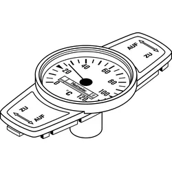 Thermometer für Globo H, P, P-S zum Nachrüsten bei DN 10 bis DN 32, blau