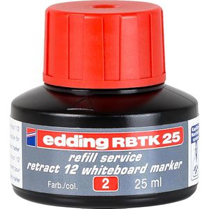 Edding Nachfülltusche RBTK25, rot, für Boardmarker, mit Kapillarsystem, 25ml