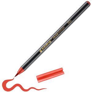 Edding Brush-Pen 1340 Pinselstift, rot, Pinselspitze flexibel, 1-3 mm