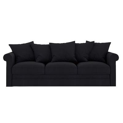 100% Baumwolle Bezug 3-Sitzer Sofa Bezug einfarbig Abdeckung