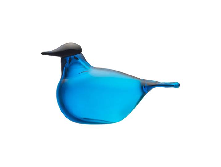 Iittala Oiseau en verre Chiffchaff Turquoise, 13x8 cm