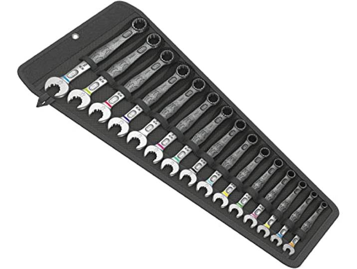 Wera 05020302001 6003 Joker 15 Set 1\, Jeu de clés mixtes\, métrique\, 15 pièces Chrome/Mat