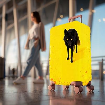 Gepäckhülle mit Tiermuster, dehnbar, staubdicht, elastischer Reisekofferschutz