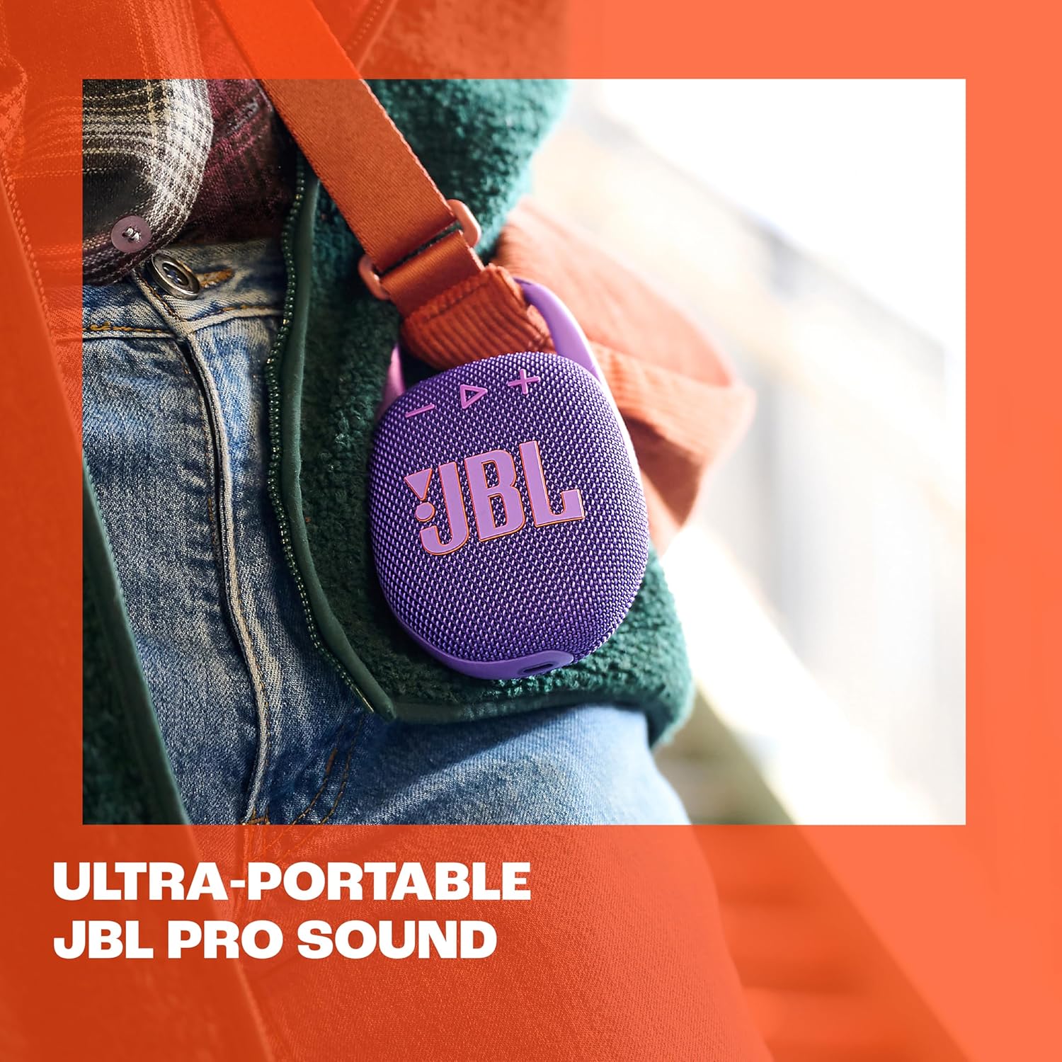 Gadcet Chadwell Heath JBL Clip 5 Ultra-Portable Bluetooth Speaker with Integrated Carabiner, Big JBL Pro Sound, PlaytimeBoost, Waterproof Design and 12-Hour Playtime, Red   Integrated Carabiner, Big Pro Sound, PlaytimeBoost, Waterproof Design and 12-Hour 