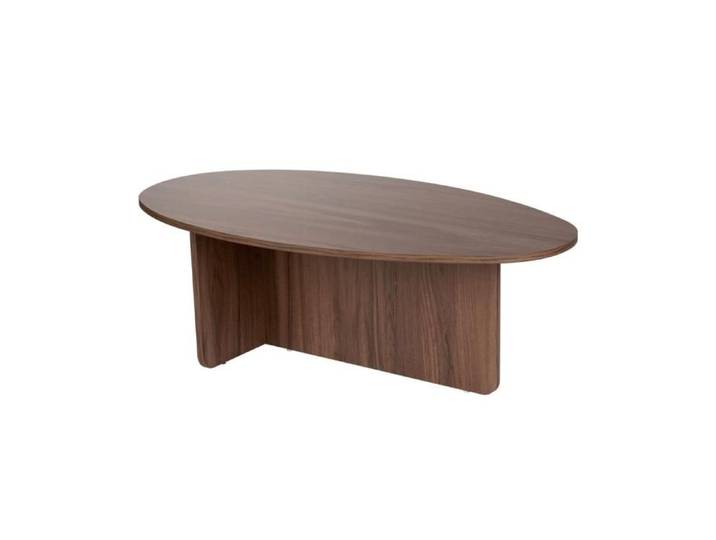 CALICOSY - Table basse avec plateau ovale L120 cm - ANNA - Noyer