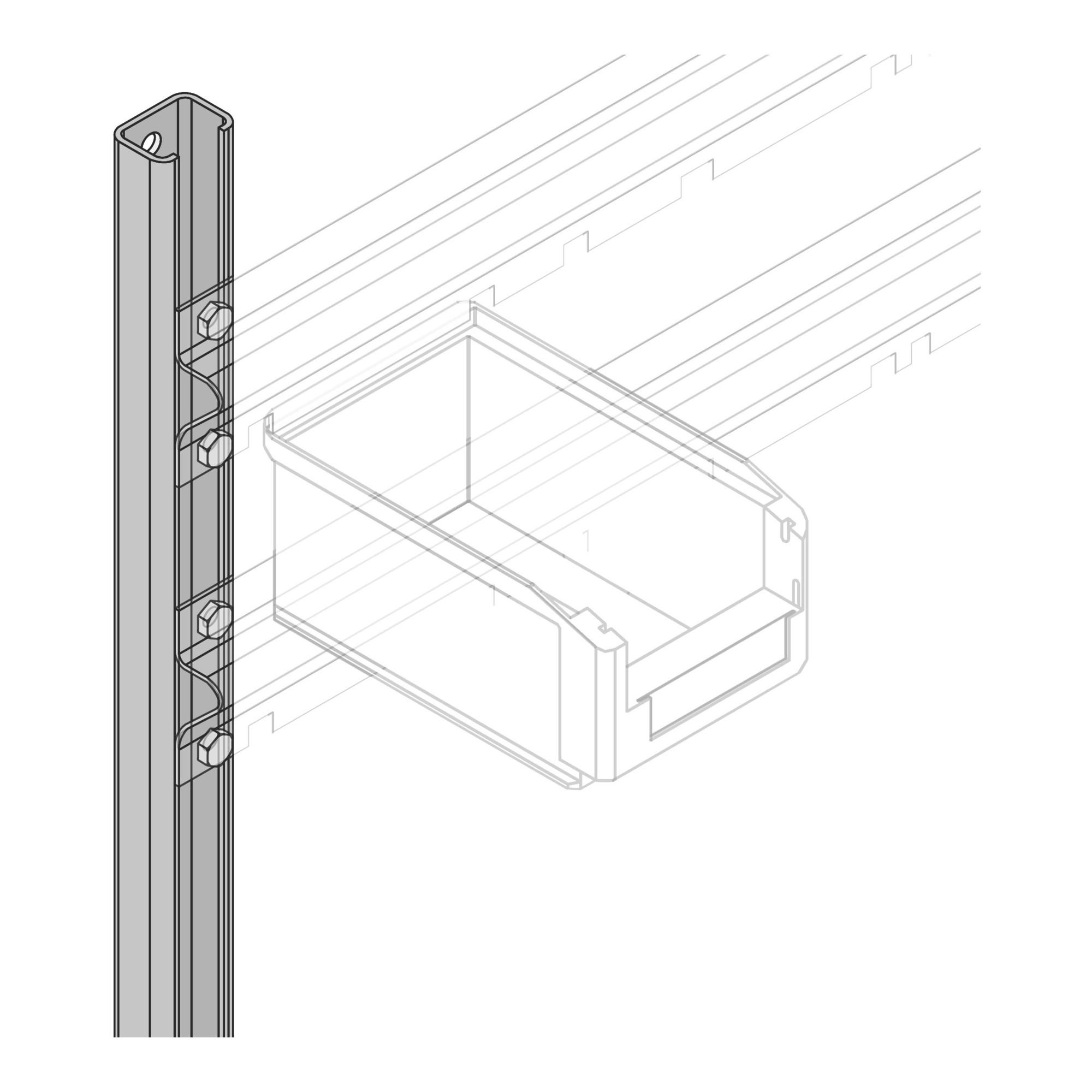 Bito Wandprofile L 2000 mm x H 25 mm x T 35 mm, verzinkt (5929)