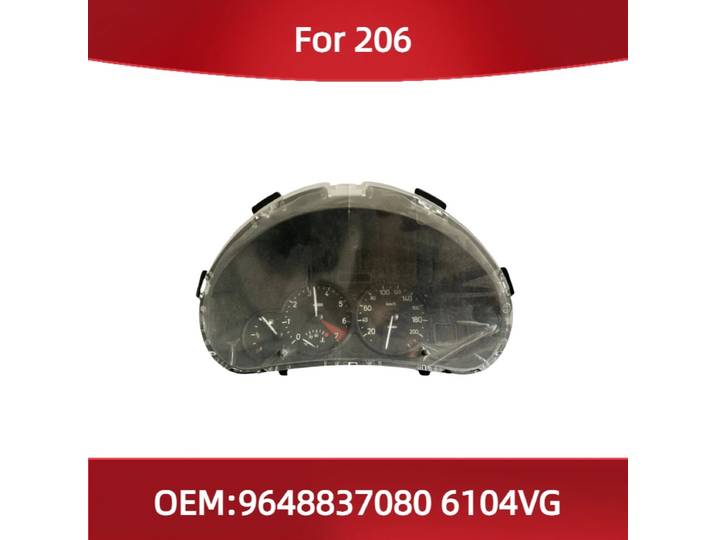 9648837080 6104VG adapté pour Peugeot 206 ensemble d'instruments combinés