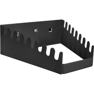 ADB Werkzeughalter 73158, schwarz, für Lochwand, Schraubenschlüsselhalter für 8 Schlüssel, aus Metall