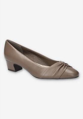 Women's Lyanna Block Heel Pump by Easy Street in Taupe (Size 11 M)