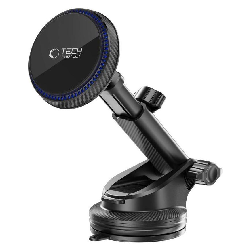 Tech-Protect MM15W-V4 Magnetic MagSafe 15W Car Holder for Cockpit / Windshield / Air Vent - Black (27290-0)