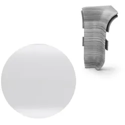 Inner ecke für Sockelleiste Naturel weiß, PVC Länge 0,5 cm, Kantenhöhe 56 mm, NATNGTW00
