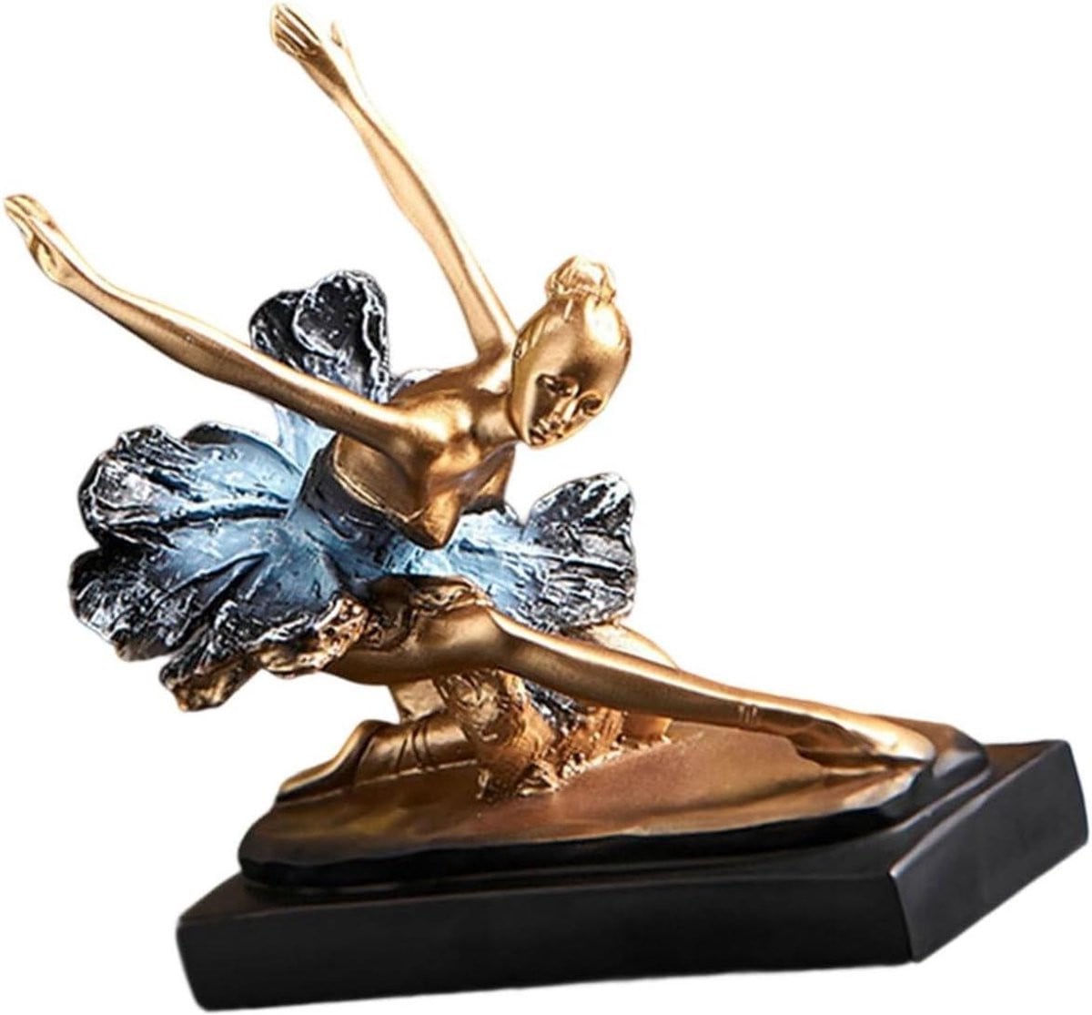 Wit Ballet Danser Figuur - Handgemaakt Resin Danseres Beeldje voor Interieur Decoratie - Hoogte: 23 cm