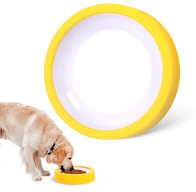 Inspired Finds Eco Dog Slow Feeder Bowl Non Slip Puzzle & Anti Gulp Dish For Large, Medium & Small Dogs b Yellow
