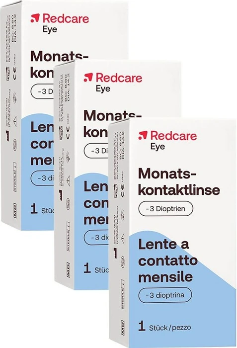 Redcare Monatslinse -3dpt 3 Stück Kontaktlinsen