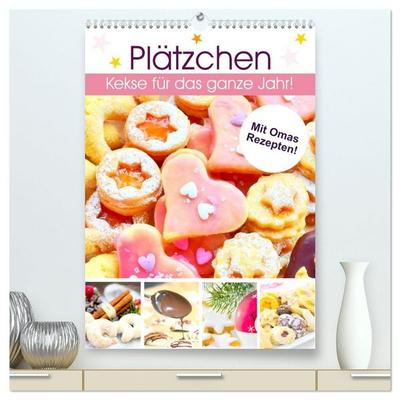 Plätzchen. Kekse für das ganze Jahr! (hochwertiger Premium Wandkalender 2027 DIN A2 hoch), Kunstdruck in Hochglanz