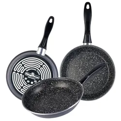 3-teiliges Set Pfannen (18/20/24 cm) Magefesa K2 Gransasso aus emailliertem Stahl
