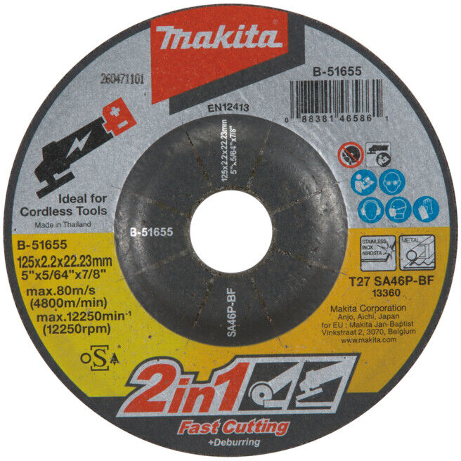Disque abrasif Makita 2en1 125mm (B-51655)