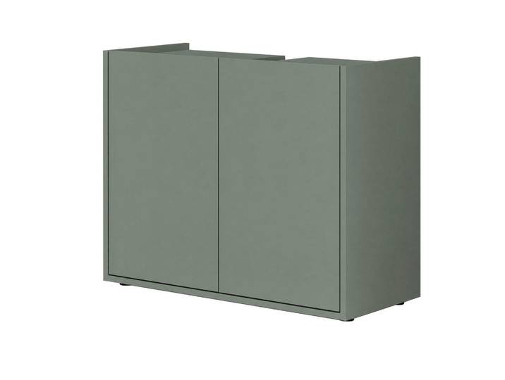 Mid.you Waschbeckenunterschrank Tito, Schilfgrün, Kunststoff, 1 Fächer, 80x62x35 cm, stehend, Badezimmer, Badmöbel, Waschbeckenunterschränke