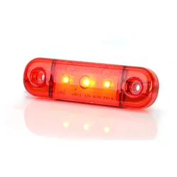 LED Umrissleuchte hintere Begrenzungsleuchte 83,8 x 24,2mm 12V 24V E20 ROT