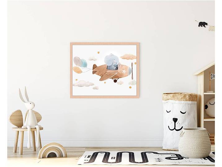 home24 Afbeelding Funny Elephant 43 x 53cm meerdere kleuren