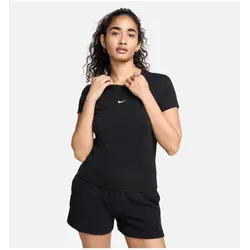 Nike, Damen, Sportshirt, Damen-Sportbekleidung, lässiges Strick-T-Shirt (XL), Schwarz