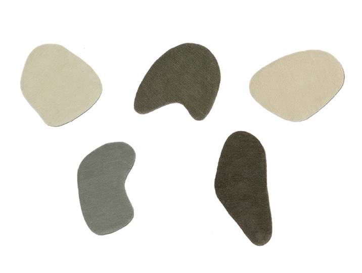 NANIMARQUINA tapis LITTLE STONES (Set 5 Little Stones - Laine de Nouvelle-Zélande)