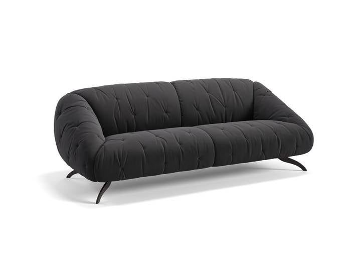Stoff Sofa VARESE 2-Sitzer Designgarnitur Modern italienische Couch