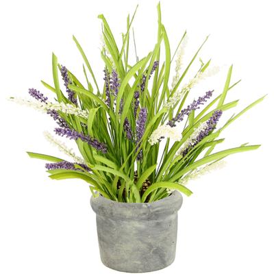 Kunstblume I.GE.A. "Lavendelbusch", lila (violett, weiß), B:26cm H:43cm L:22cm, Polyester, Kunstpflanzen, Topf Künstlicher Lavendelbund Lavendel Kunstblume Kunstpflanze Pflanze