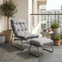 Gartenmöbelset Malmö 2-tlg. Dunkelgrau [casa.pro]