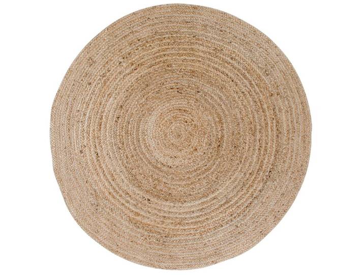 Teppich Runavo nature Einfarbig Jute 150 x 150 cm - Teppich