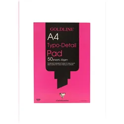 Clairefontaine 5x Goldline Typo-Detail Pad, Block geleimt, 50 Blatt A4 53g - GPD1A4Z