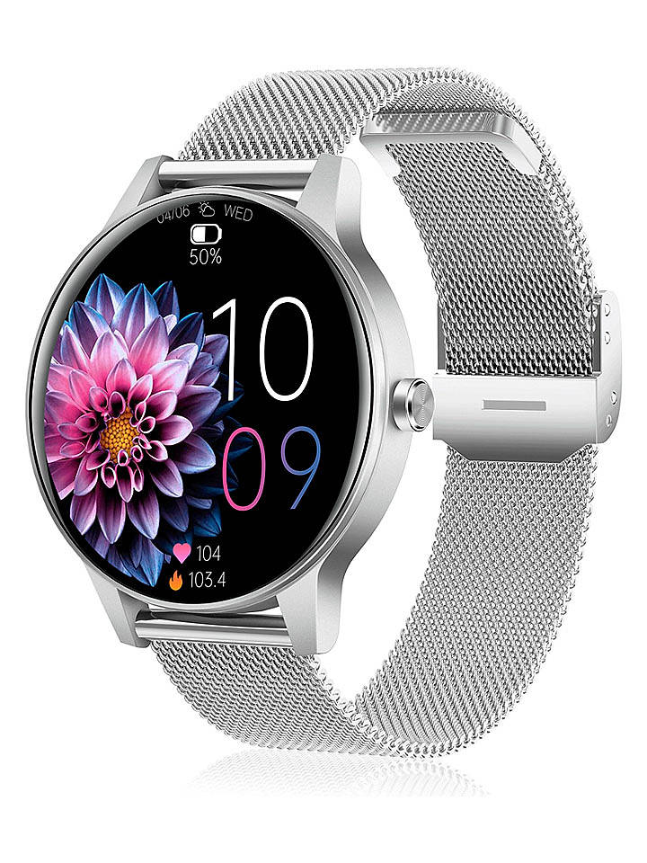 DAM Smartwatch "QS80" in Silber - onesize