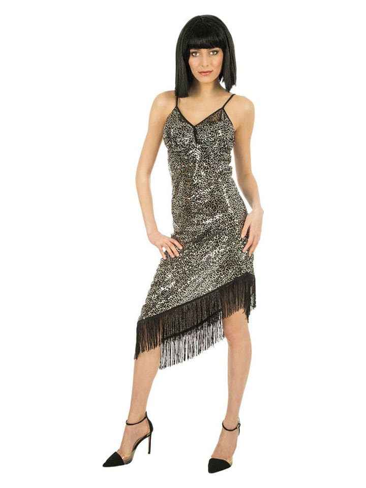 CHAKS Kostümkleid "1920" in Gold/ Schwarz - S
