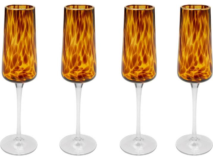 Glas KARE DESIGN Caramel , braun, B:7cm H:25cm, Glas, Trinkgefässe, Glas, Longdrink-, Wein-, Sekt- oder Wasserglas