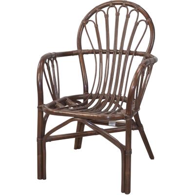 Esszimmersessel, braun, B:60cm H:91cm T:67cm, HOFMANN LIVING AND MORE, Sessel, Esszimmersessel, Handgeflochten