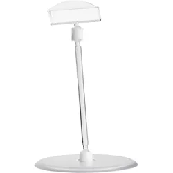 10 Sign-Clip mit Preishalter und Tellerfuß (Ø 90 mm), 10 cm Verlängerung, transparent, PS
