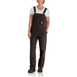 Damen Overall CRAWFORD BIB OVERALL, dark brown, Größe XL - dark brown - XL