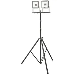 Brennenstuhl Bau Teleskop Stativ ST 301 mit Querträger, Montage Lichttechnik, Schwarz