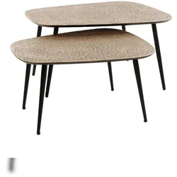 KAWOLA Couchtisch LAUCA Set 2-tlg. Metall bronze viereckig