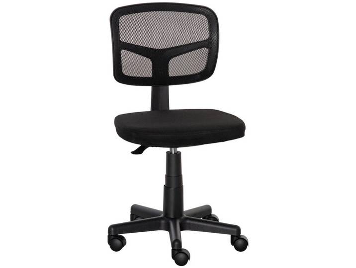 Shopentra Drehstühle ergonomisch platzsparend höhenverstellbar Schwarz, Metall, 48x89.5x43 cm, Büromöbel, Bürostühle, Drehstühle