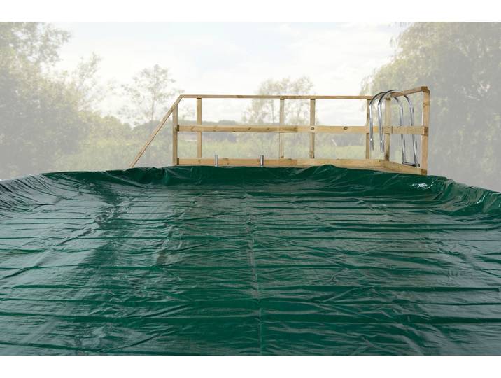Pool-Abdeckplane WEKA MALI 3 , grün (grün, schwarz), B:471cm L:571cm, Polyethylen (PE), Planen, Pool-Abdeckplane, BxL: 471x571 cm