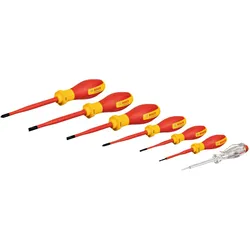 Bosch Professional, Schraubenzieher, Combo Kit VDE-Schraubendreher-Set SL/PH, 7-tlg. (Schlitz)