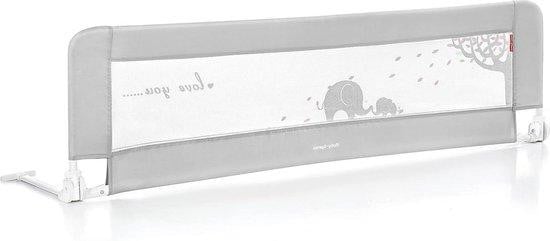 Opvouwbaar veiligheidshek voor babybed in grijs met mesh textiel