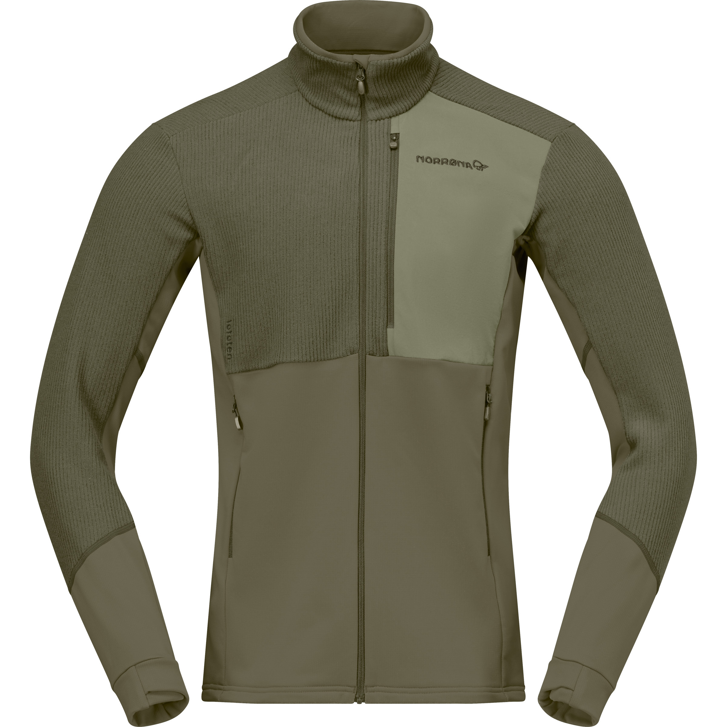 Norrona Lofoten Warm2 Herren Fleecejacke oliv Größe M Trekking Elastisch