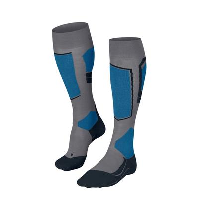 Skistrümpfe FALKE "SK4 Advanced", Herren, Gr. 44-45, middle grau melange, Materialmix, normal, Socken, wärmend, hohe Feuchtigkeitsaufnahme, schnell trocknend