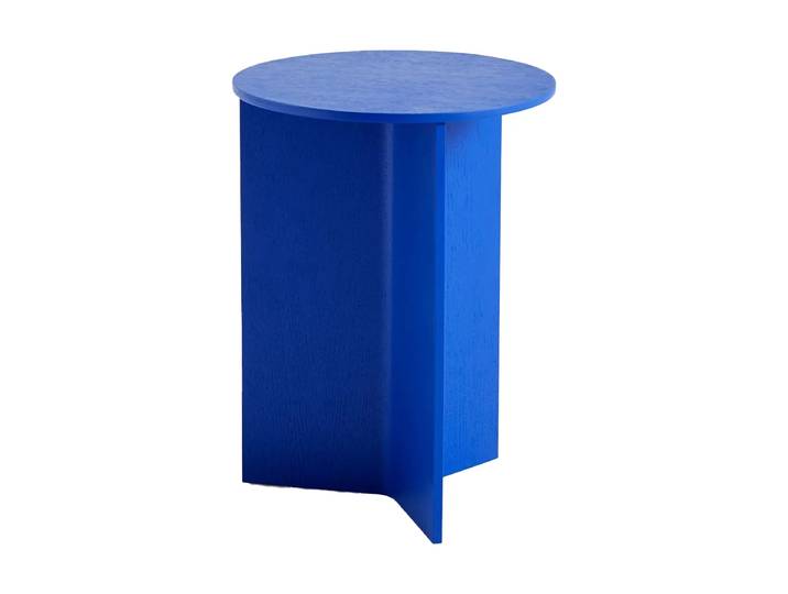 HAY Slit high Beistelltisch Ø35 cm Vivid blue
