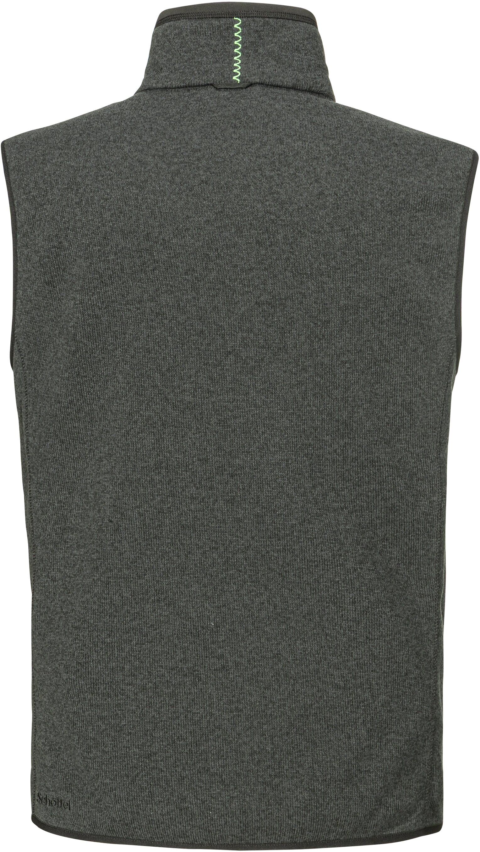 Fleeceweste SCHÖFFEL, Herren, Gr. 62, grau (schwarz), Obermaterial: 100% Polyester, Westen Fleeceweste, für Erwachsene, ärmelloses Design, aus Polyester schwarz 62