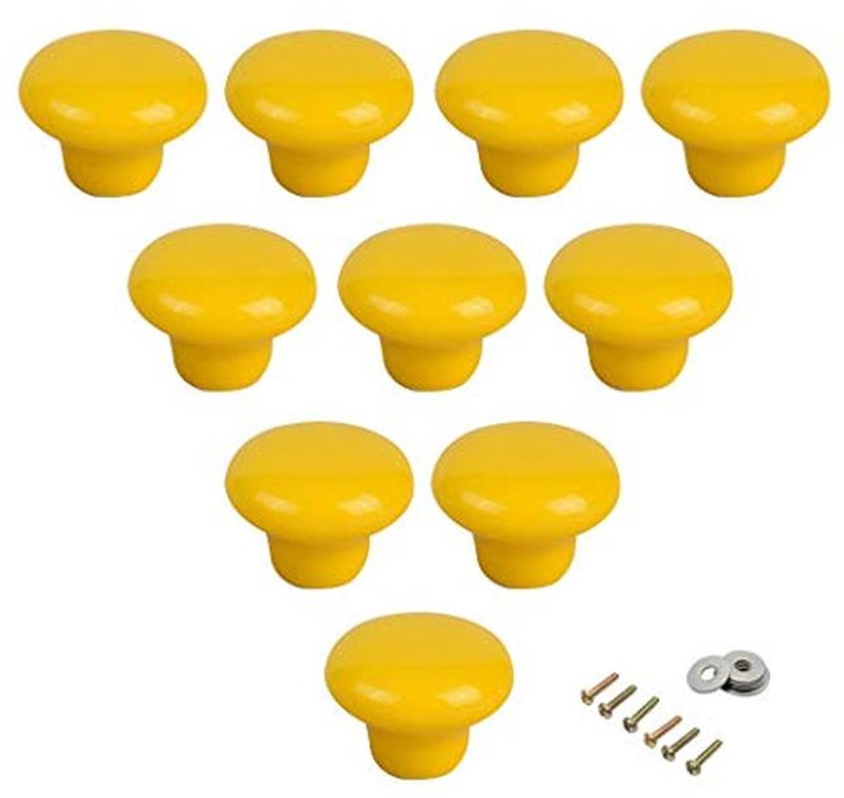 Set van 10 ronde kastgrepen voor meubels