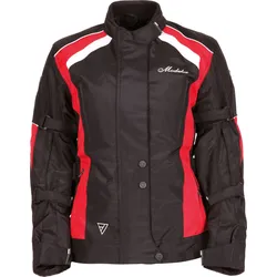 Modeka Janika, Textiljacke Damen - Schwarz/Rot - 46